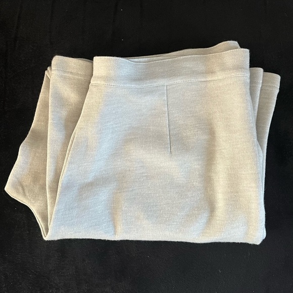 LAUREN RALPH LAUREN Light GRAY WOOL BLEND WIDE LEG PANTS Women’s L Trousers - Picture 10 of 10